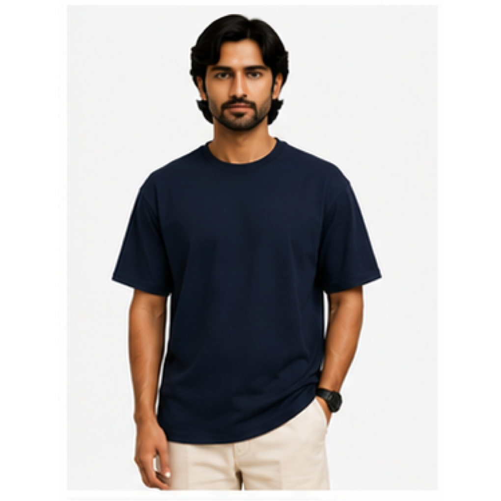 Navy Blue_Unisex Oversized T-Shirt