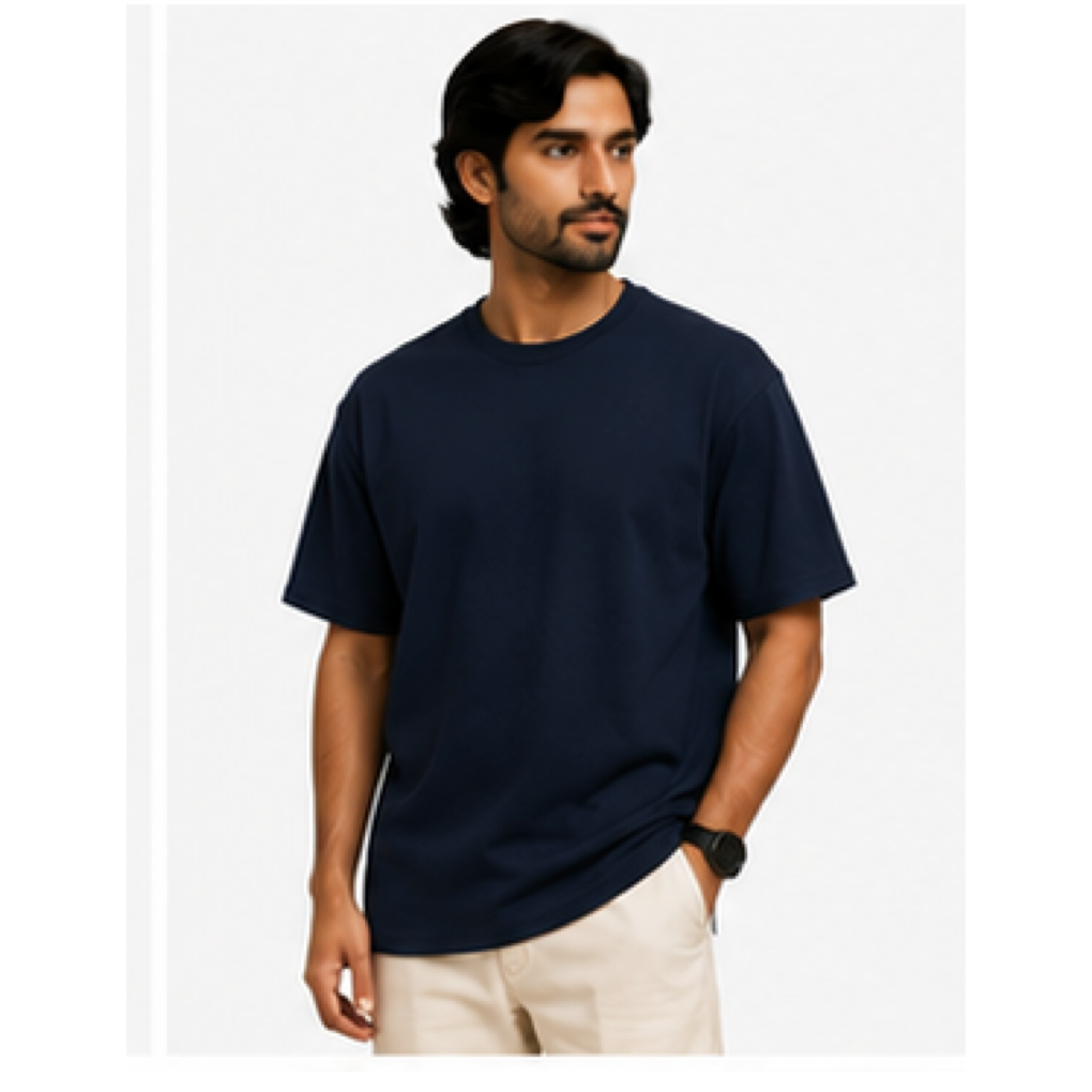 Navy Blue_Unisex Oversized T-Shirt