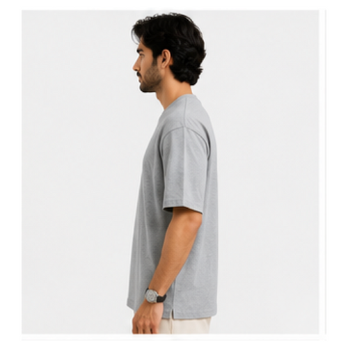 Bharat_Grey Unisex Oversized Standard T-Shirt