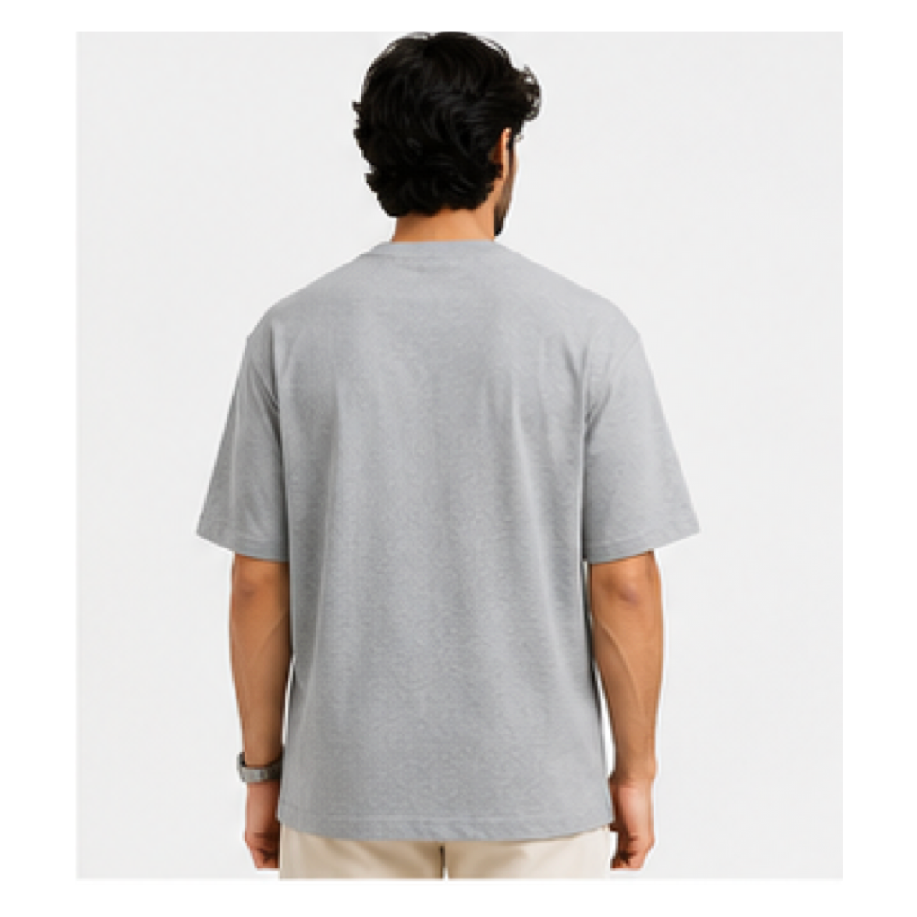 Bharat_Grey Unisex Oversized Standard T-Shirt