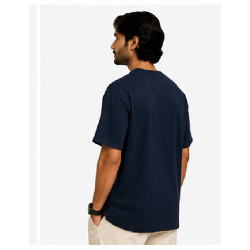 Navy Blue_Unisex Oversized T-Shirt