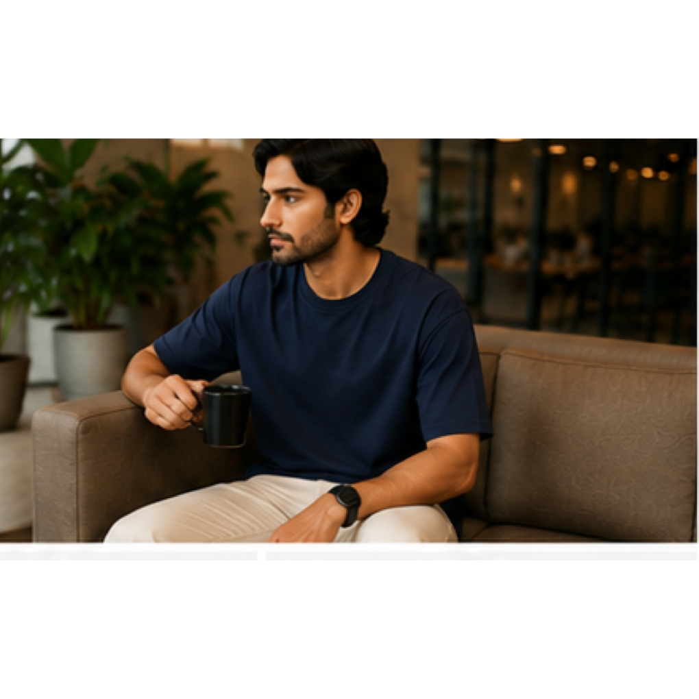 Navy Blue_Unisex Oversized T-Shirt